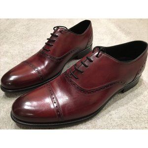 Paul Evans Men's Italian Brando Oxblood Semi-Brogue Luxury Oxfords Dress Shoes